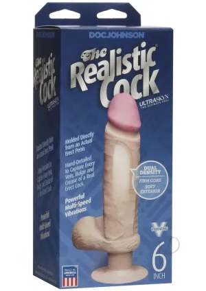 The Vibro Realistic Cock 6 Cock White