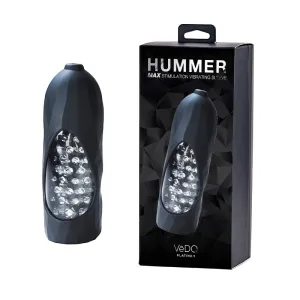 Vedo Hummer 2.0* Rechargeable Vibrating Sleeve Black Pearl