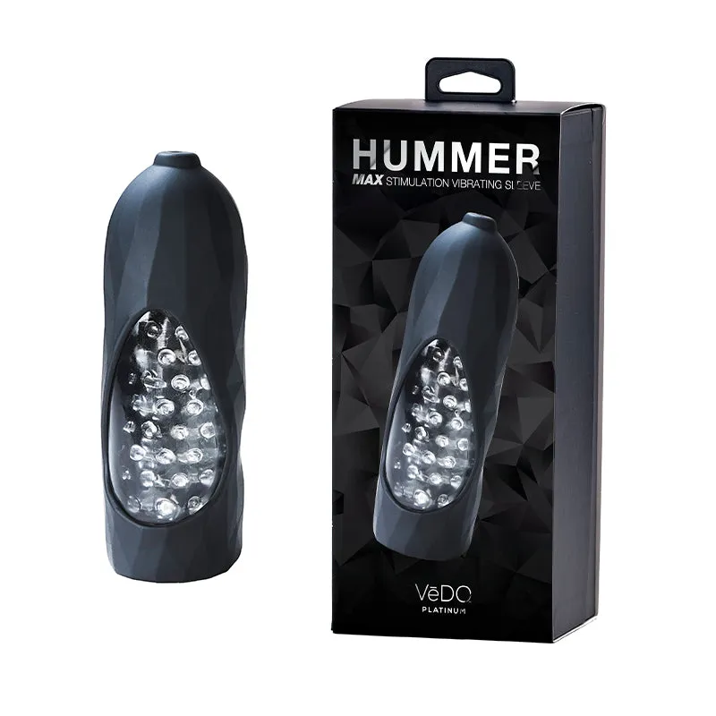 Vedo Hummer 2.0* Rechargeable Vibrating Sleeve Black Pearl